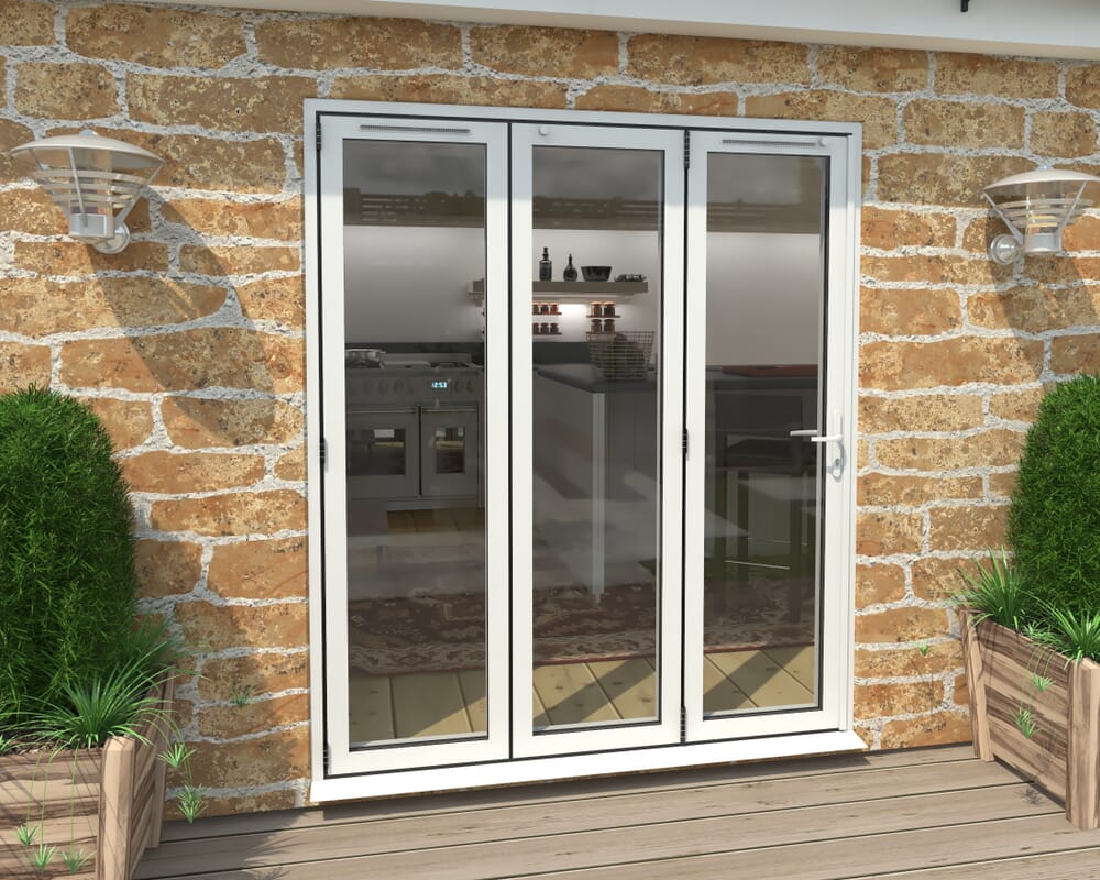 Part Q 1800mm White Aluminium Bifold Doors - 3 Left