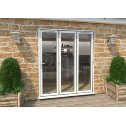 Climadoor White Aluminium Bi-folding Patio Doors – 2090mm x 1790mm x 82mm (3 Right)