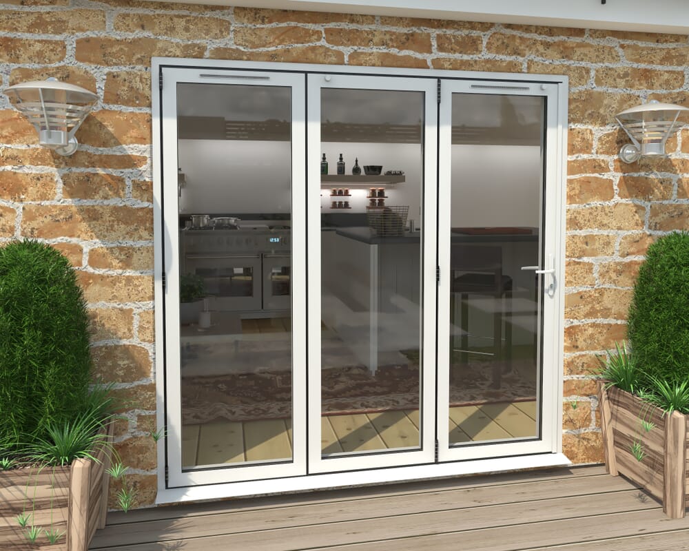 Part Q 2100mm White Aluminium Bifold Doors - 3 Left