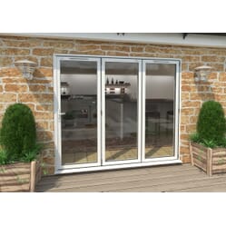 Climadoor White Aluminium Bi-folding Patio Doors Climadoor White Aluminium Bi-folding Patio Doors