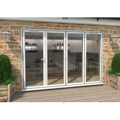 Climadoor White Aluminium Bi-folding Patio Doors Climadoor White Aluminium Bi-folding Patio Doors