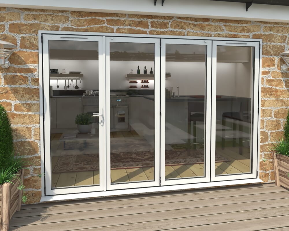 Part Q 3000mm White Aluminium Bifold Doors - 1 Left 3 Right