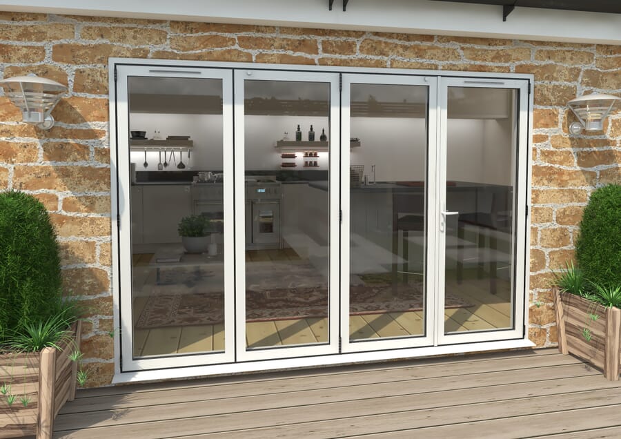 Climadoor White Aluminium Bi-folding Patio Doors
