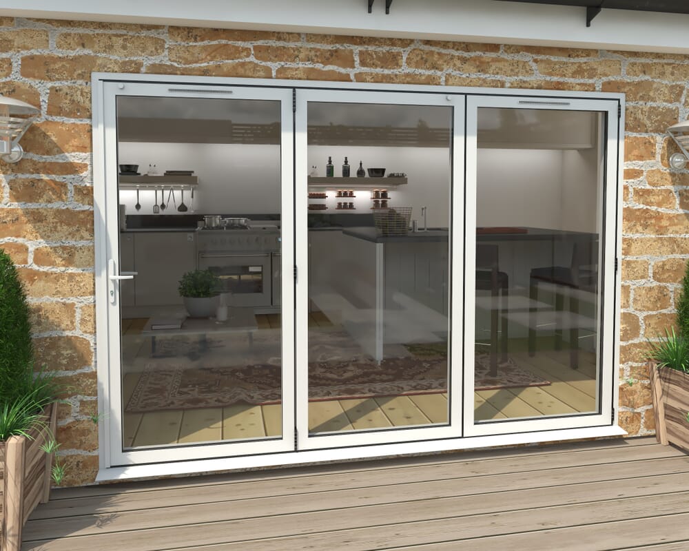 Part Q 3000mm White Aluminium Bifold Doors - 3 Right