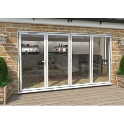 Climadoor White Aluminium Bi-folding Patio Doors Climadoor White Aluminium Bi-folding Patio Doors