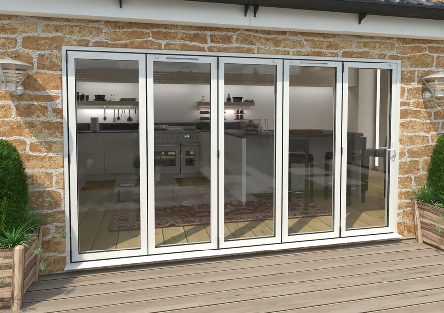Climadoor White Aluminium Bi-folding Patio Doors