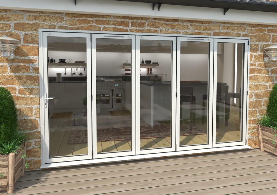 Climadoor White Aluminium Bi-folding Patio Doors