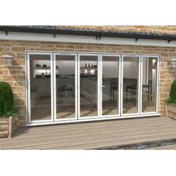Climadoor White Aluminium Bi-folding Patio Doors Climadoor White Aluminium Bi-folding Patio Doors