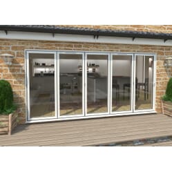 Climadoor White Aluminium Bi-folding Patio Doors Climadoor White Aluminium Bi-folding Patio Doors