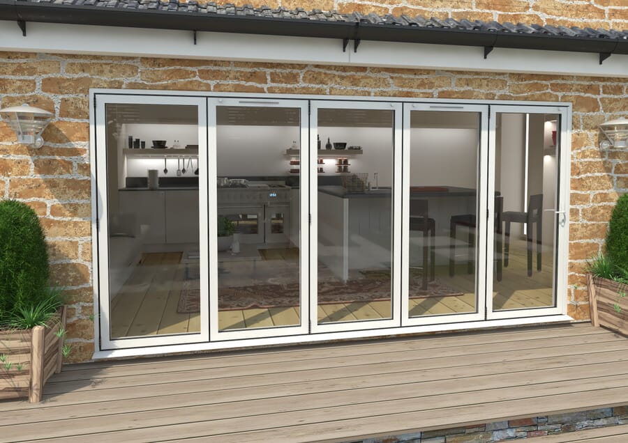 Climadoor White Aluminium Bi-folding Patio Doors