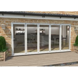 Climadoor White Aluminium Bi-folding Patio Doors Climadoor White Aluminium Bi-folding Patio Doors