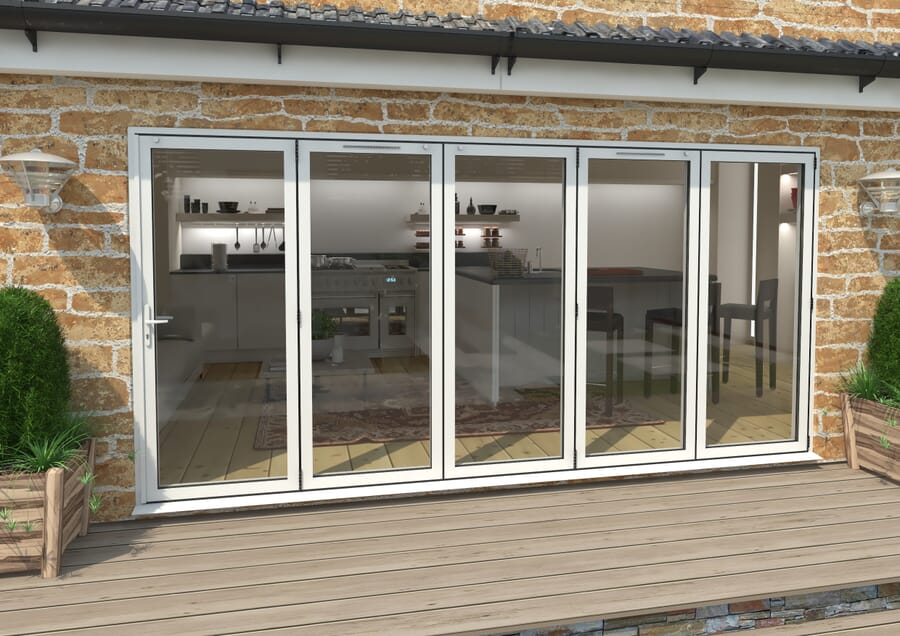 Climadoor White Aluminium Bi-folding Patio Doors