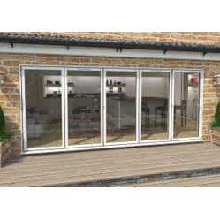 Climadoor White Aluminium Bi-folding Patio Doors Climadoor White Aluminium Bi-folding Patio Doors