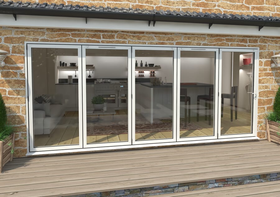 Climadoor White Aluminium Bi-folding Patio Doors