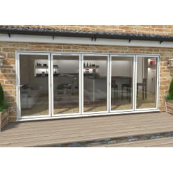 Climadoor White Aluminium Bi-folding Patio Doors Climadoor White Aluminium Bi-folding Patio Doors