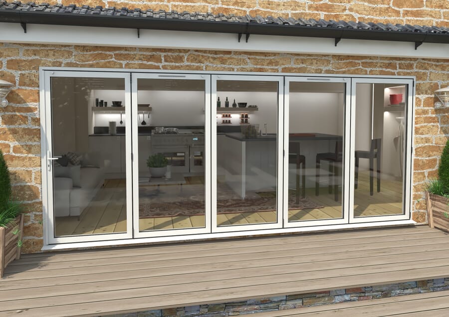 Climadoor White Aluminium Bi-folding Patio Doors