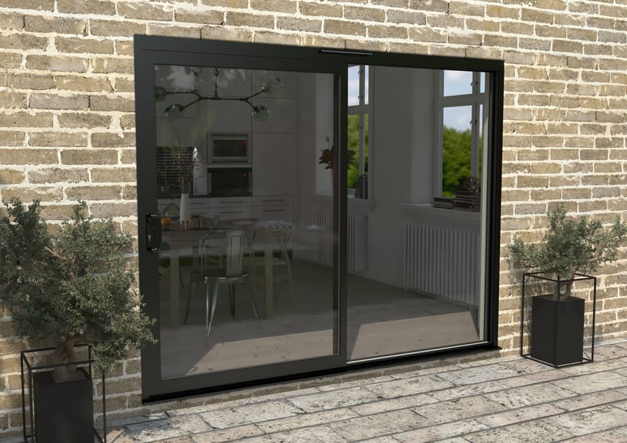 CLIMADOOR Supreme Black Aluminium Sliding Doors – Part Q Compliant