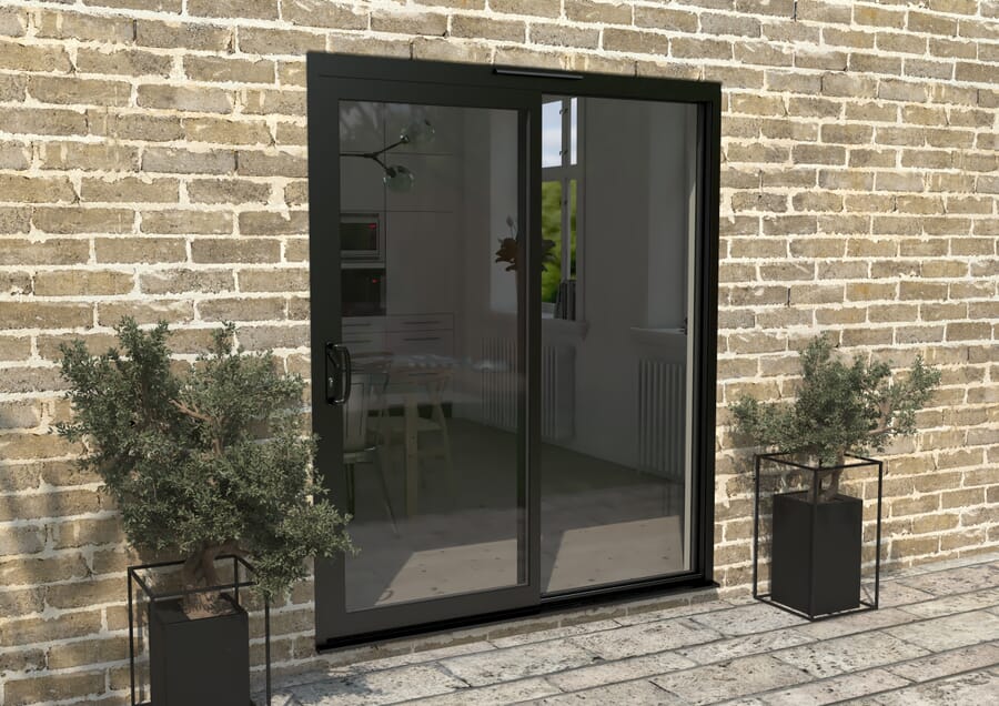 CLIMADOOR Supreme Black Aluminium Sliding Doors – Part Q Compliant