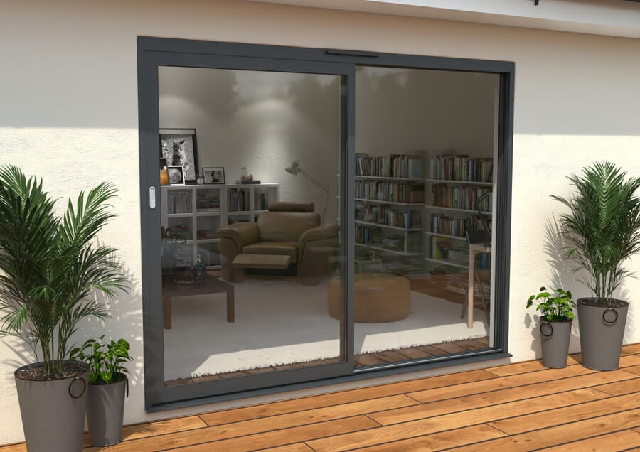 CLIMADOOR Supreme Grey Aluminium Sliding Doors
