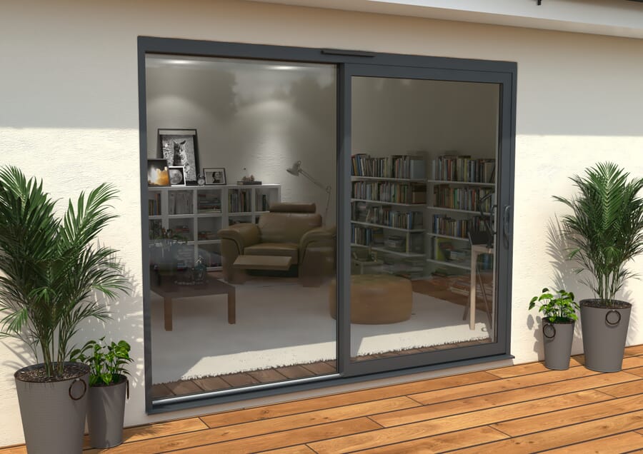 CLIMADOOR Supreme Grey Aluminium Sliding Doors