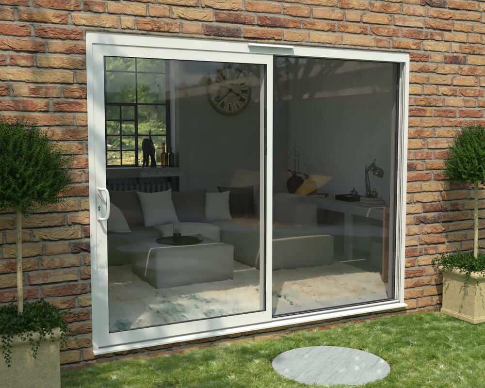Part Q 2700mm Supreme White Aluminium Sliding Doors LH Sliding / RH Fixed