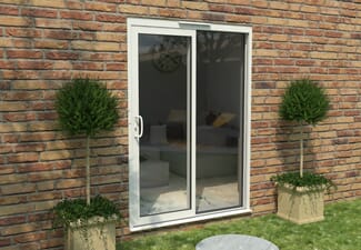 Part Q 1500mm Supreme White Aluminium Sliding Doors LH Sliding / RH Fixed