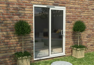 Part Q 1500mm Supreme White Aluminium Sliding Doors RH Sliding / LH Fixed