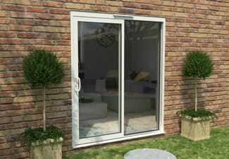 Part Q 1800mm Supreme White Aluminium Sliding Doors LH Sliding / RH Fixed