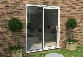 1800mm Supreme White Aluminium Sliding Doors RH Sliding / LH Fixed