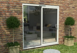 2100mm Supreme White Aluminium Sliding Doors RH Sliding / LH Fixed