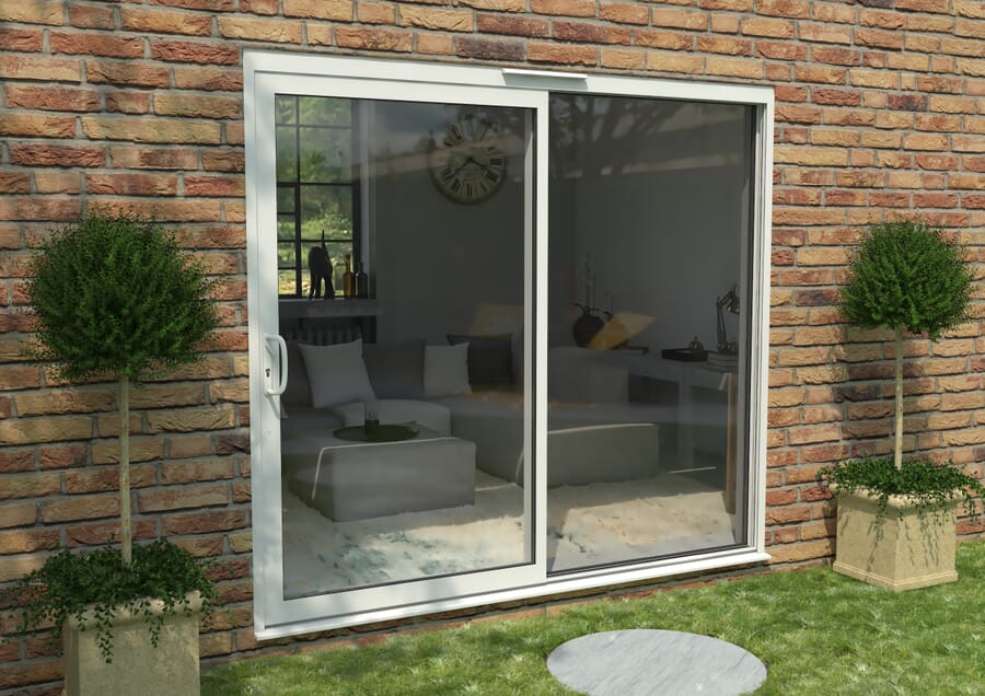 CLIMADOOR Supreme White Aluminium Sliding Doors – Part Q Compliant