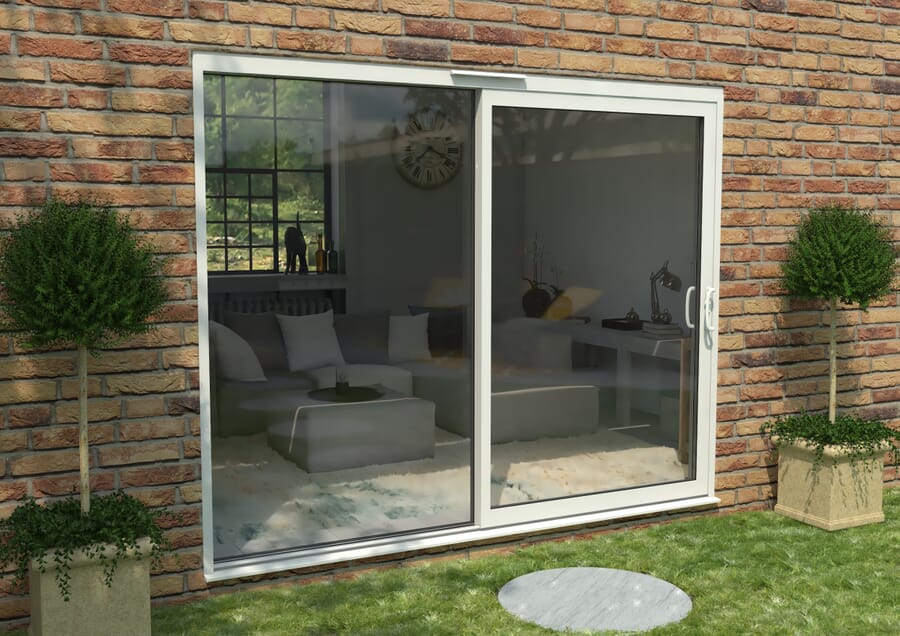 CLIMADOOR Supreme White Aluminium Sliding Doors – Part Q Compliant