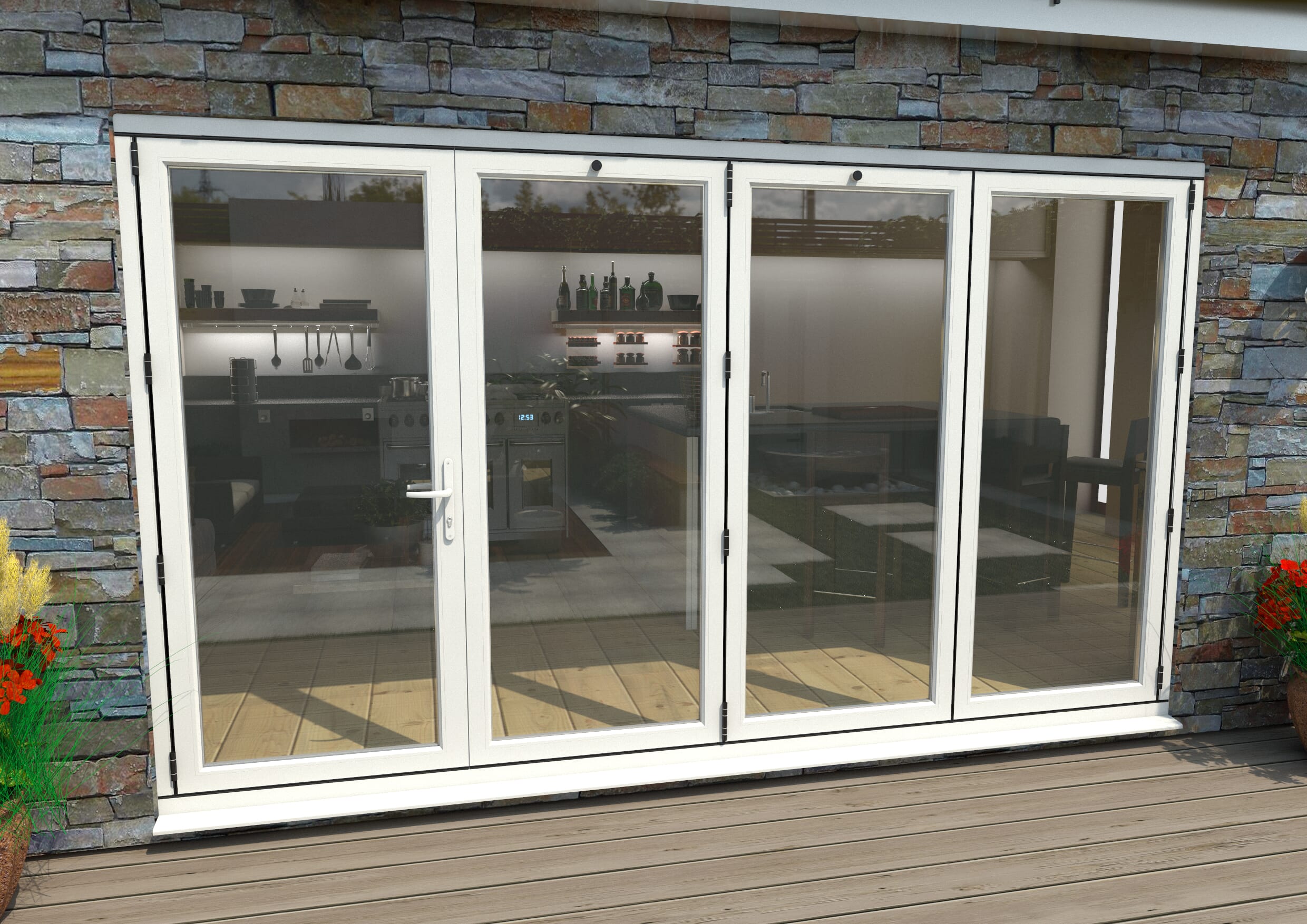 Climadoor White Aluminium Bifold Doors - Part Q Compliant At Climadoor