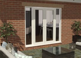 2400mm Part Q White Upvc French Doors (1200mm Doors + 2 X 600mm Sidelights) Image