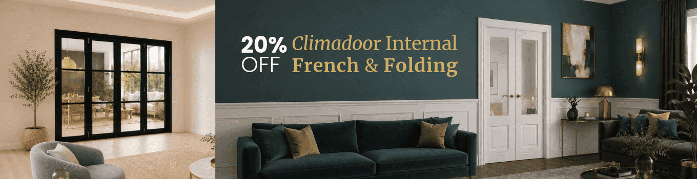 20% OFF Internal Room Dividers for Black Friday - French, Folding and Single Doors with Sidelights
