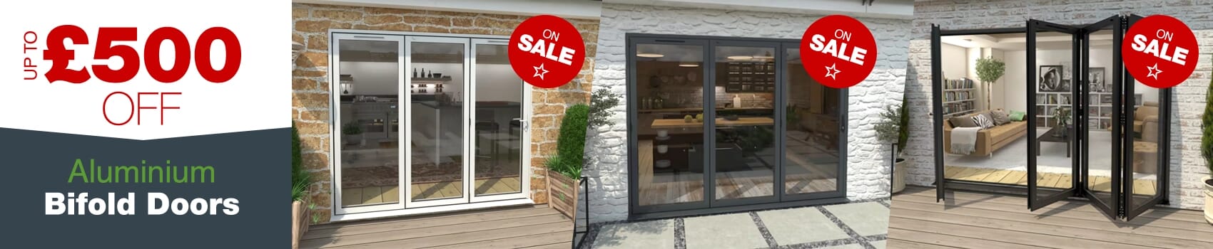 Up to £500 Off Aluminium Bifold Patio Doors!