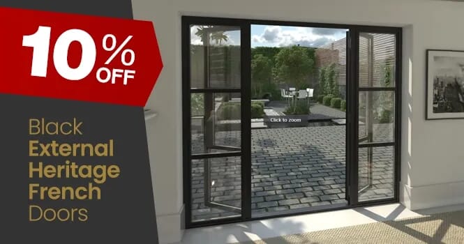 10% off Black Heritage French Doors