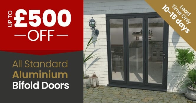 Up to £500 Off Aluminium Bifold Patio Doors!