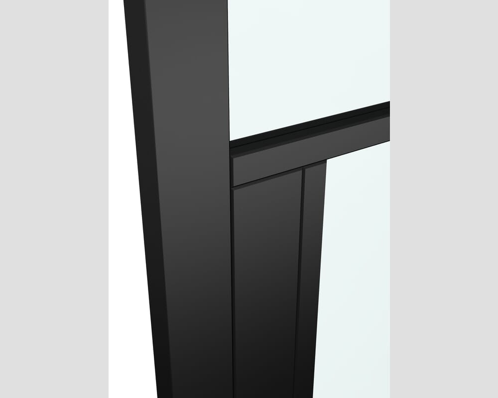 1686x2021x133mm Heritage Black Clear Glazed - Prefinished Internal Door with Sidelights