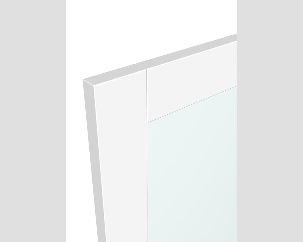 1918x2021x133mm White P10 Clear Glazed Internal Door with Sidelights