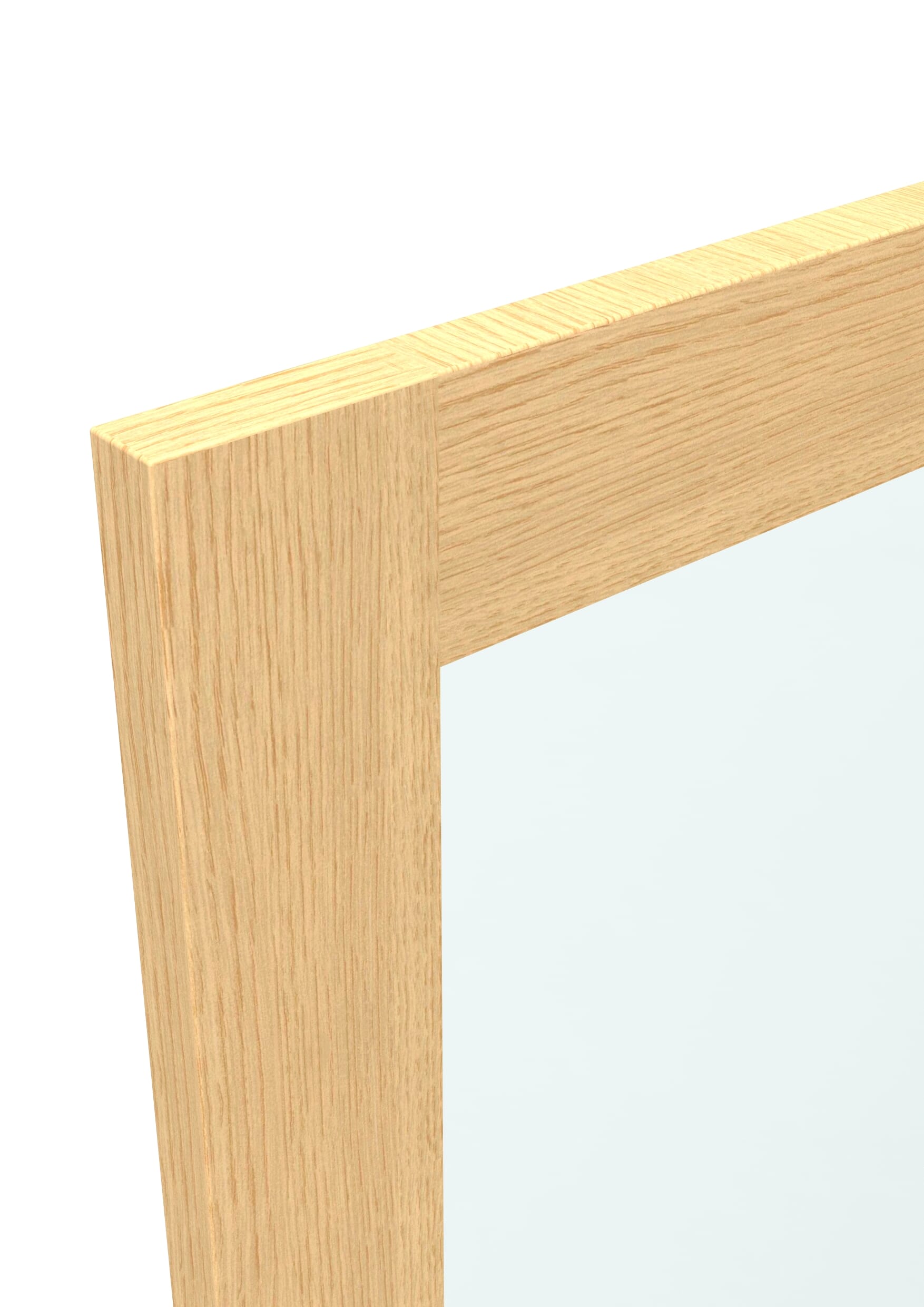813x2032x35mm (32") Pattern 10 Oak Clear Glass Sliding Barn Door