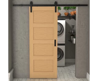 Shaker 4 Panel Oak Sliding Barn Door