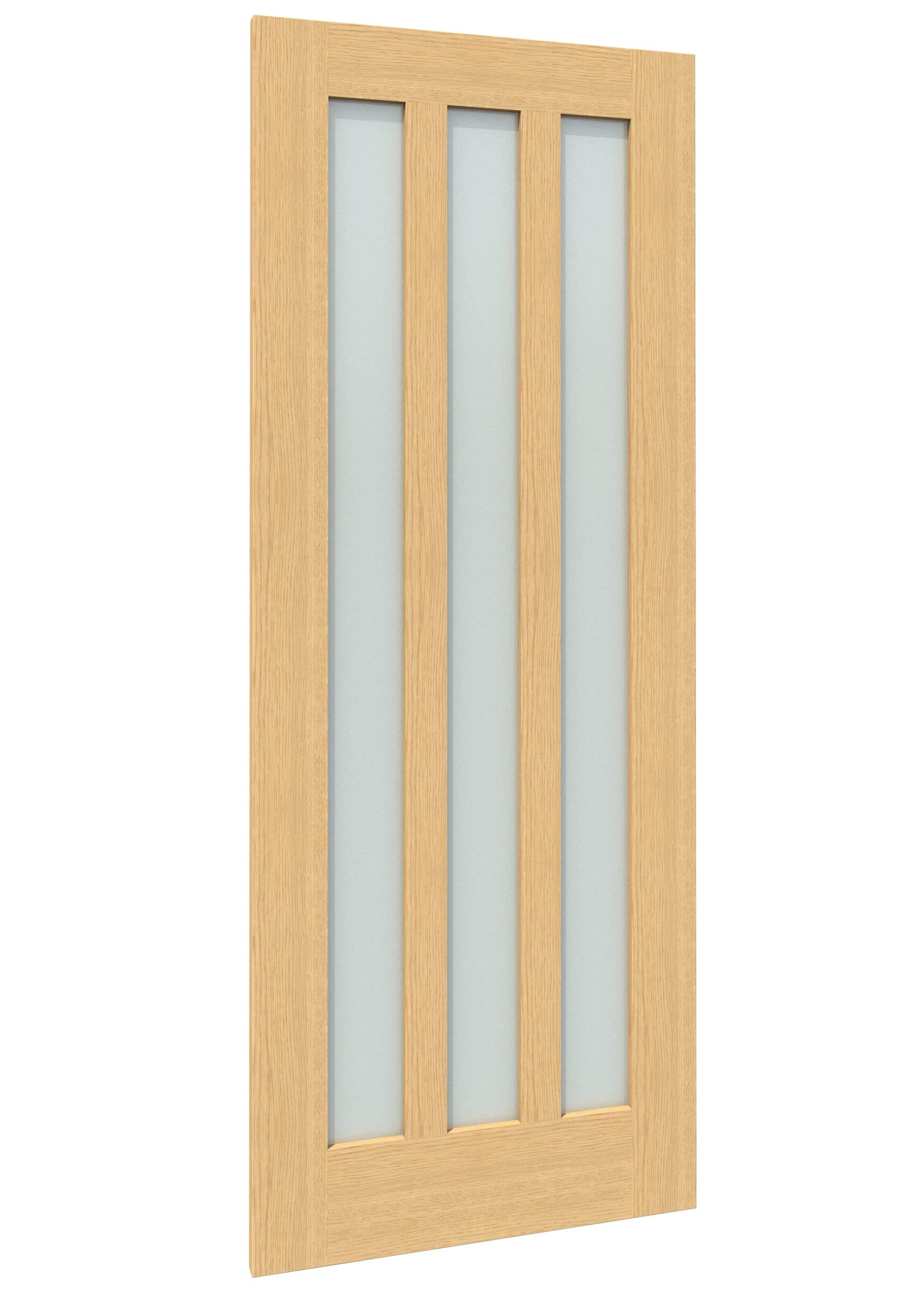 838x1981x35mm (33") Aston Oak Frosted Glass Sliding Barn Door