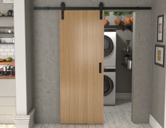 Flush Oak Prefinished Solid Core Sliding Barn Door