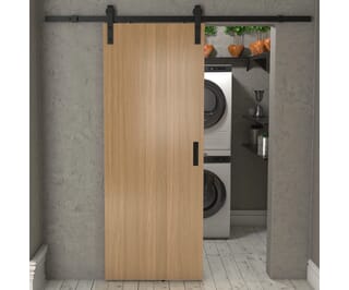Flush Oak Prefinished Solid Core Sliding Barn Door