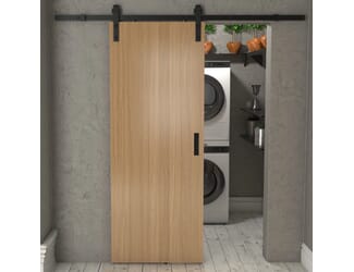 Flush Oak Prefinished Solid Core Sliding Barn Door