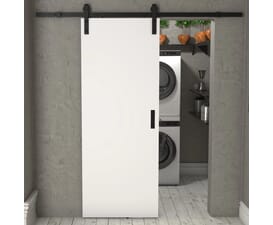 Flush White Prefinished Sliding Barn Door