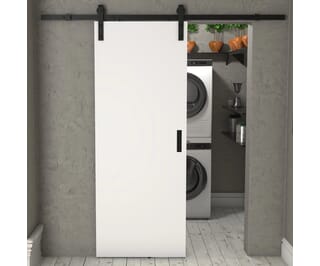 Flush White Prefinished Sliding Barn Door