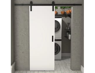 Flush White Prefinished Sliding Barn Door
