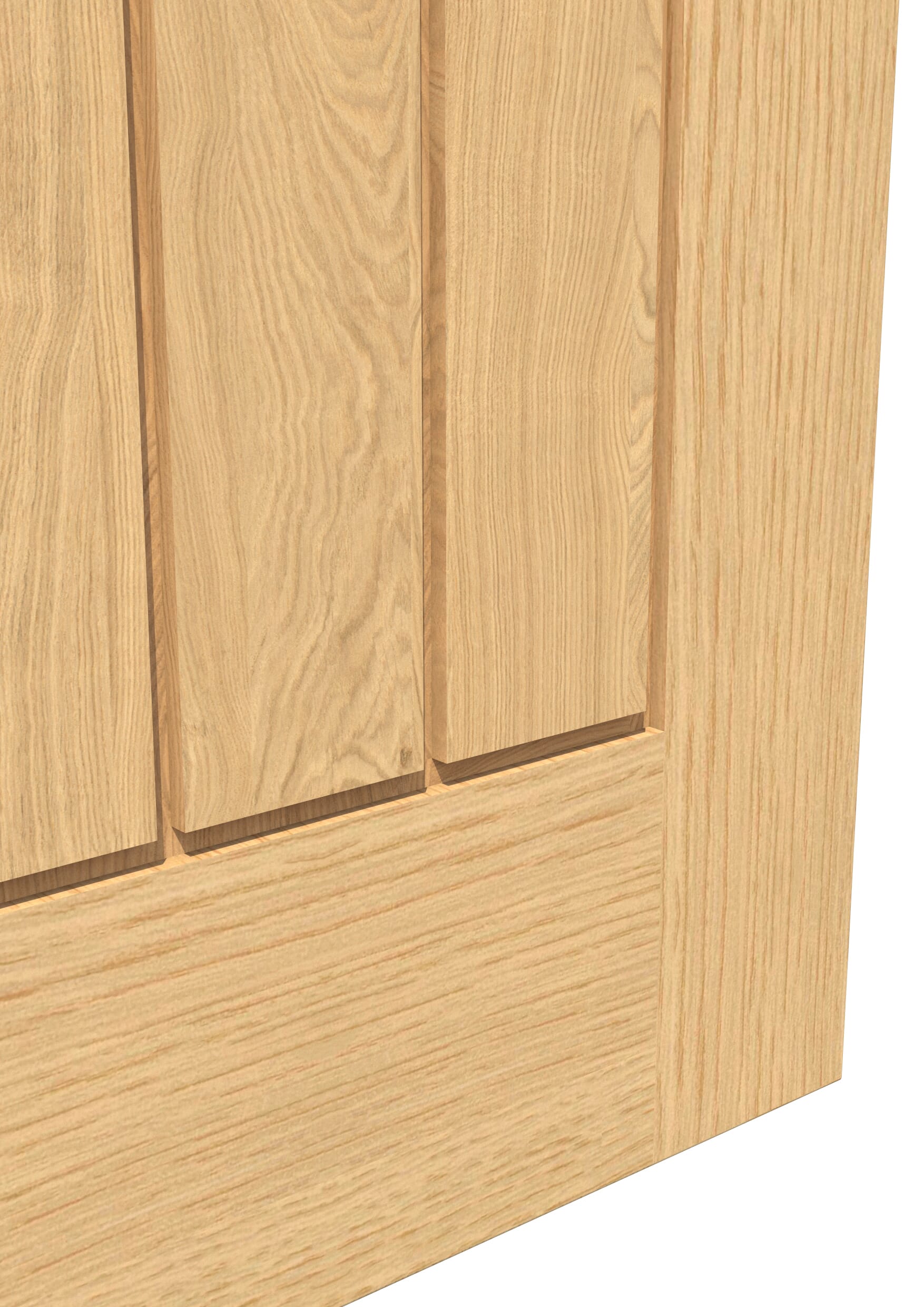 762x1981x35mm (30") Mexicano Oak Half Light Clear Glass - Prefinished Sliding Barn Door